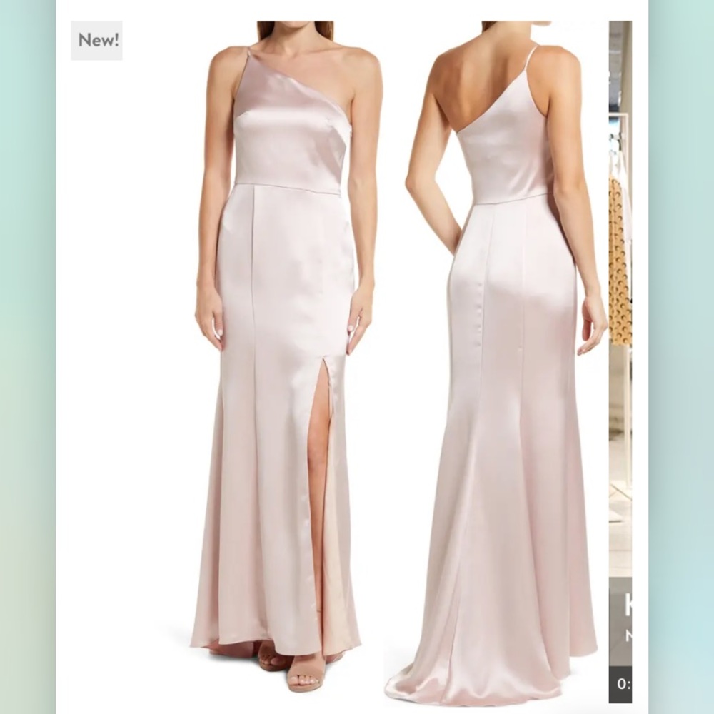 Amsale “Kaia” Satin bridesmaid dress